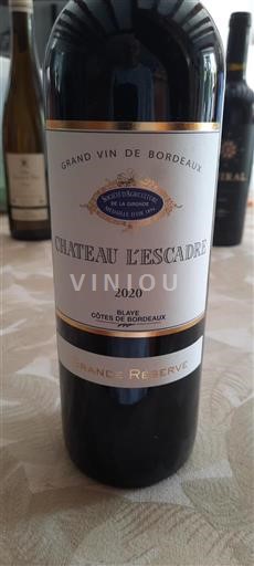 Burdeos Blaye-Côtes de Burdeos Château L'Escadre Grande Réserve 2020