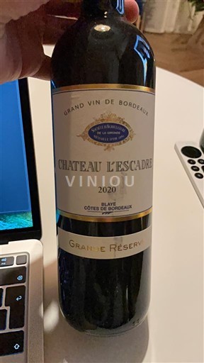 Bordeaux Blaye-côtes-de-bordeaux Château L'Escadre Grande Réserve 2020