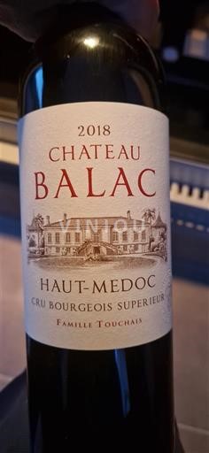 Bordeaux Haut-Médoc Cru Bourgeois Supérieur Château Balac 2018