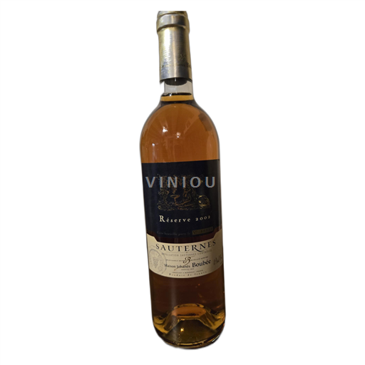 Bordeaux Sauternes Maison Johanes Boubée Réserve 2002
