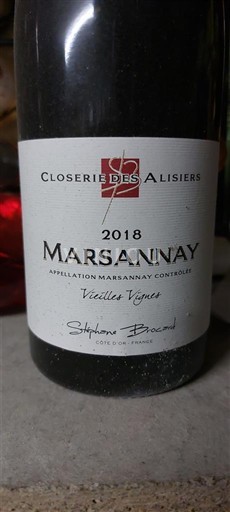 Borgonha Marsannay Closerie des Alisiers Vieilles Vignes 2018