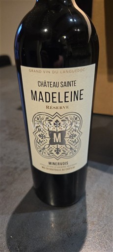 Languedoc Minervois Château Sainte Madeleine Réserve 2020