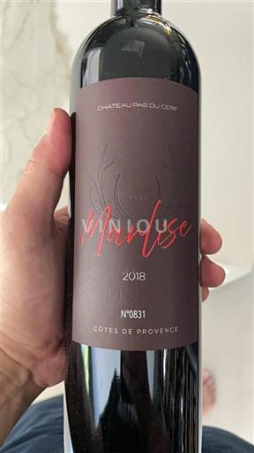 Provansa Côtes-de-Provence Château Pas du Cerf Marlise 2018