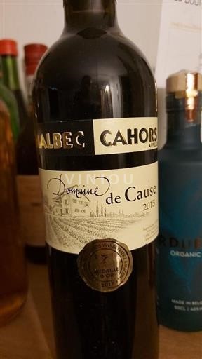 South West Cahors Domaine Cause Malbec 2015