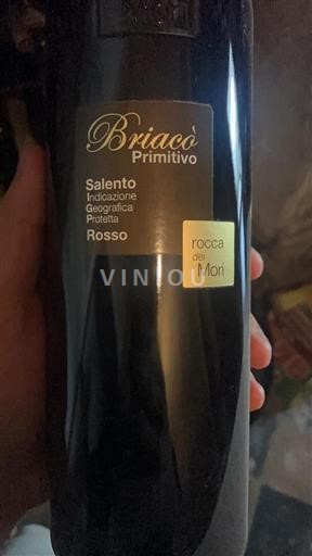 Vin Rouge sec Briacò Rocca dei Mori 2020 Italie Pouilles Alezio DOC