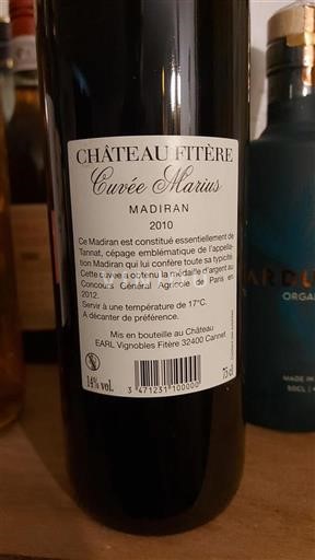 Southwest Madiran Château Fitére Marius 2010
