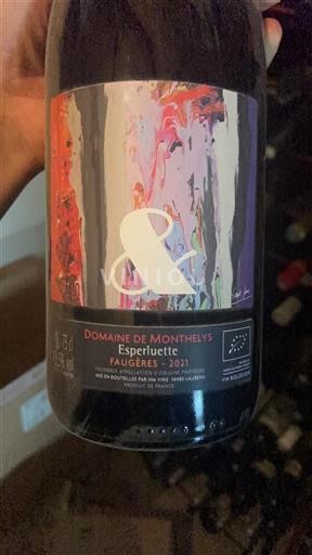 Languedoc Faugères Domaine Monthelys Esperluette 2021