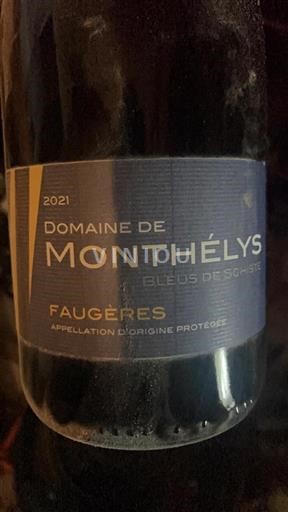 Languedoc Faugères Domaine Monthélys Bleus de Schiste 2021