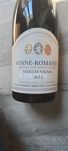 Bourgogne Vosne-romanée Domaine Robert Sirugue Vieilles Vignes 2011
