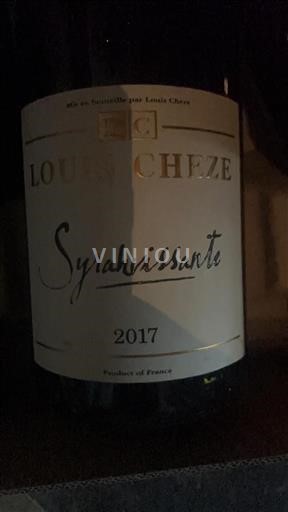 Rhônen laakso Määrittelemätön Louis Cheze Syrahvissante 2017