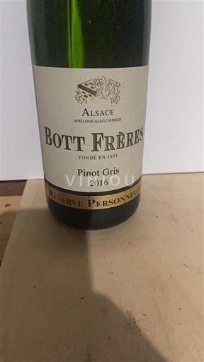 Alsace Grand Cru Bott Frères R%c3%a9serve Personnelle 2016