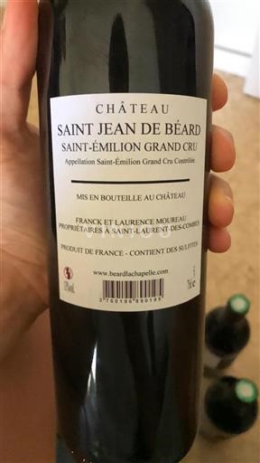 Burdeos Saint-Émilion Grand Cru Saint Jean de Béard Sin añada