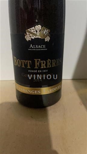 Alsace Vendanges Tardives Bott Frères Vendanges Tardives 2014
