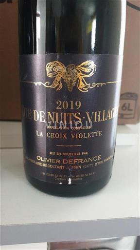 Bourgogne Côte de Nuits-Villages Olivier Defrance La Croix Violette 2019