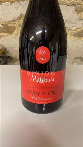 Burgundsko Givry Premier Cru Millebuis Clos Marceaux 2022