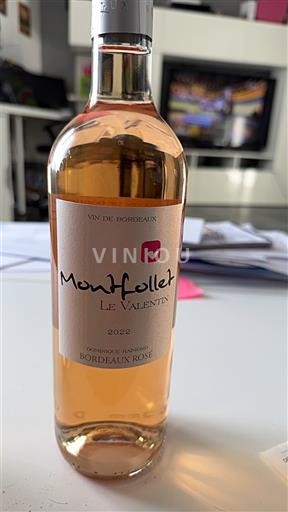 Bordéus Bordéus rosé Montfollet Le Valentin 2022
