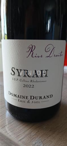Alpi e Paesi Rodaniani Collines Rodanesi Domaine Durand Rive Droite 2022