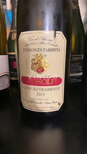 Alsácia Vendanges Tardives Zeyssolff Vendanges Tardives 2015