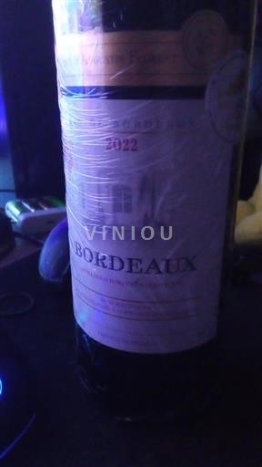 Vin Rouge sec Augustin Florent 2022 France Bordeaux AOC