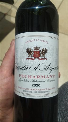 Sudoeste Pécharmant Chevalier Argenson 2020