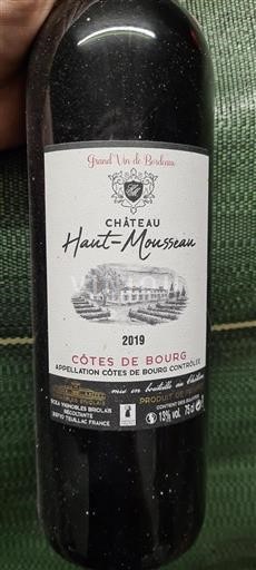Bordeaux Côtes-de-bourg Château Haut-Mousseau 2019