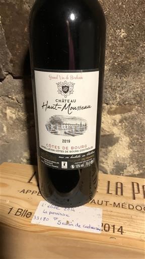 Bordeaux Côtes-de-bourg Château Haut-Mousseau 2019