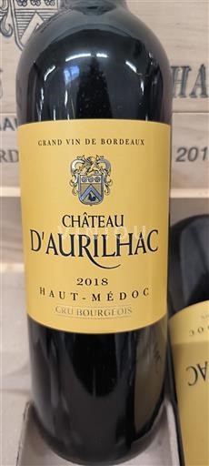 Bordéus Haut-Médoc Cru Bourgeois Château Aurilhac 2018