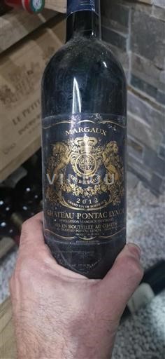 Bordeaux Margaux Cru Bourgeois Château Pontac Lynch 2012