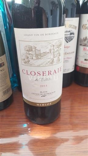 Burdeos Blaye-Côtes de Burdeos Closerie de Tutrac 2015