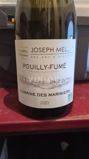 Vin Blanc sec Joseph Mellot 2023 France Vallée de la Loire Pouilly-fumé AOC bio