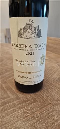 Vin Rouge sec Bruno Giacosa 2021 Italie Piémont Barbera d'Alba DOC