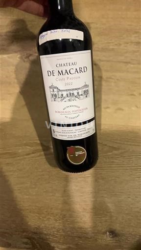 Bordeaux Bordeaux superiore Château Macard Padouin 2022