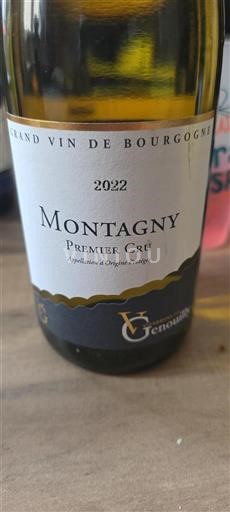 Burgundy Montagny Premier Cru Vignerons de Genouilly 2022