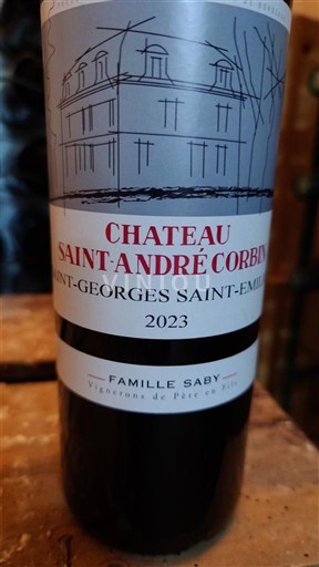 Bordeaux Saint-Georges-Saint-Émilion Château Saint-André Corbin 2023