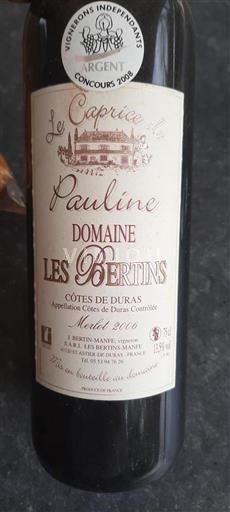 Zuidwest-Frankrijk Côtes-de-duras Domaine Les Bertins Le Caprice de Pauline 2006