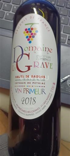 Languedoc ja Roussillon Peyriacin rinteet Domaine La Grave Hauts de Badens 2018