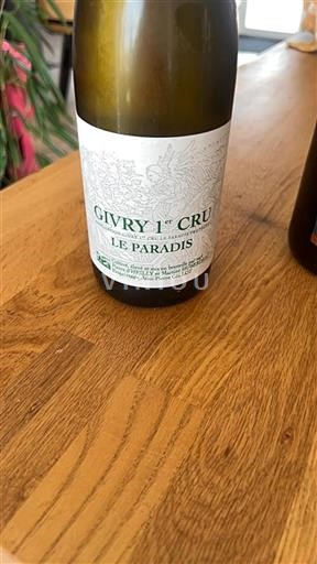 Bourgogne Givry Premier Cru Le Paradis Không niên vụ