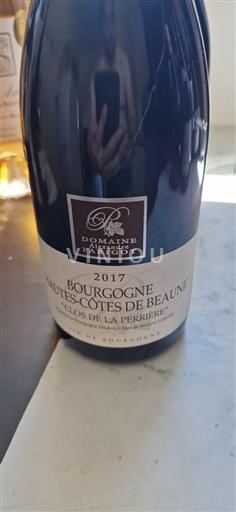Bourgogne Hautes Côtes de beaune Domaine Alexandre Parigot Clos de la Perrière 2017