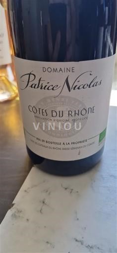 Rona dolina Côtes-du-Rhône Domaine Patrice Nicolas 2023