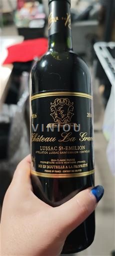 Bordeaux Lussac-saint-émilion Château La Grave 2016