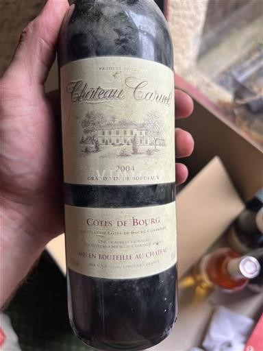Bordeaux Côtes-de-bourg Château Caruel 2004