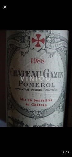 Bordeaux Pomerol Château Gazin 1988