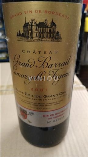Bordeaux Saint-Émilion Grand Cru Château Grand Barrail Lamarzelle Figeac 2001