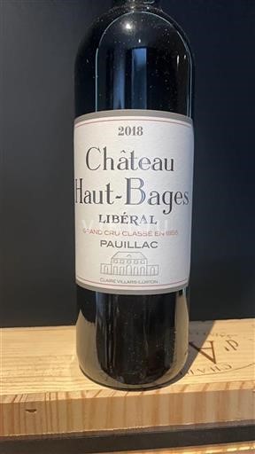Bordeaux Pauillac Grand Cru Château Haut-Bages Libéral 2018