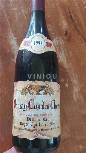 Bourgogne Volnay Premier Cru Roger Caillot et Fils Volnay Clos des Chênes 1992