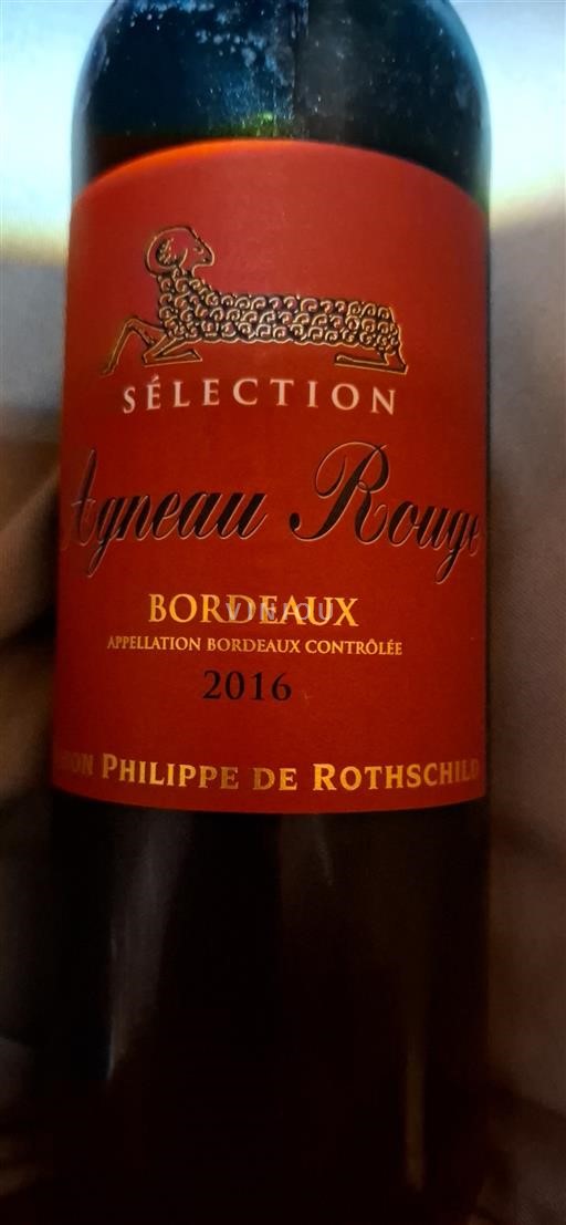 Vin Rouge sec Sélection Agneau Rouge Baron Philippe de Rothschild 2016 France Bordeaux AOC