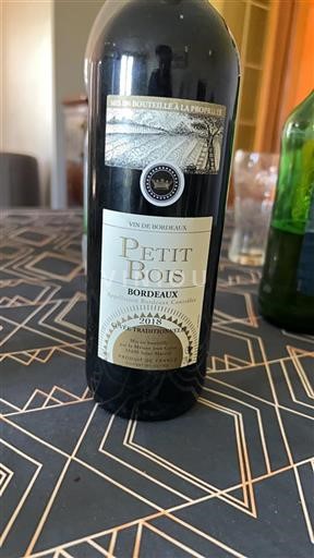 Bordeaux Petit Bois Traditionnelle 2018