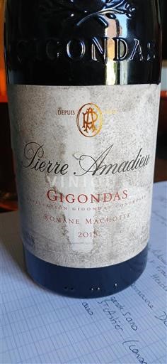 Vale do Ródano Gigondas Pierre Amadieu Romane Machotte 2015
