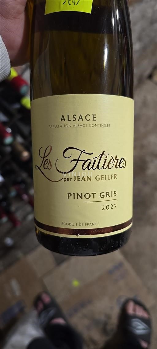 Alsace Grand Cru Jean Geiler Les Faîtières 2022