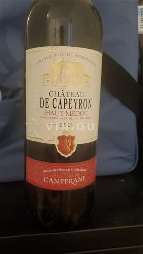 Bordeaux Haut-Médoc Château Capeyron Canterane 2013